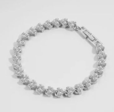 Jóias Da Moda Feminina Pulseira Coração De Liga Simples Rhinestone