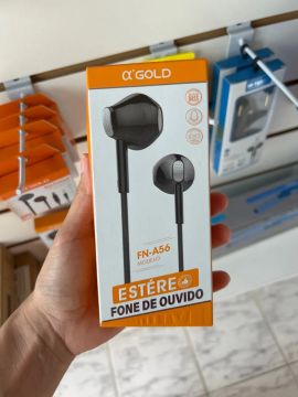 Fone de Ouvido Estéreo com Fio Alpha Gold FN-A56