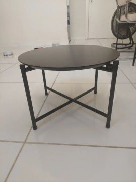 Mesa de centro redonda preta