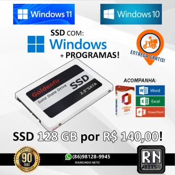 SSD 128 GB Formatado com Windows