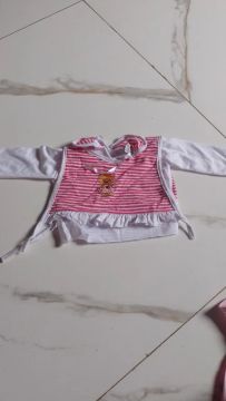 Body Bebê Menina Listrado Rosa