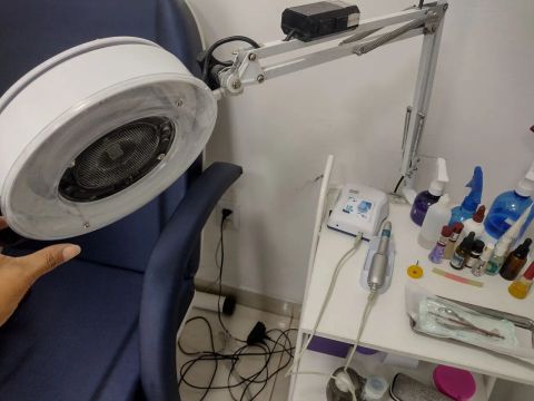 Luminária com exaustor 