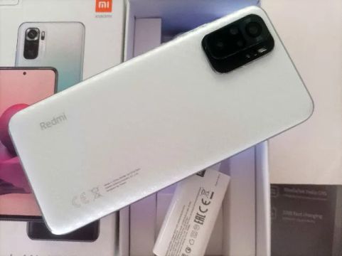 Xiaomi Redmi Note 10S, 128GB, branco, seminovo, con caixa/carregador e capa original