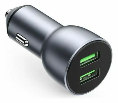 Carregador veicular dual USB rápido
