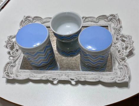 Kit higiene bebê porcelana 
