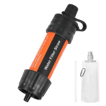 Mini Filtro De Água Acampamento Portátil Purificador Camping Pesca sobrevivência Kit