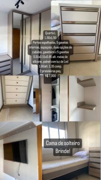 Conjunto de quarto em L de ótima qualidade. 