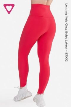Legging Meia Cinza Bolso Lateral - 83002