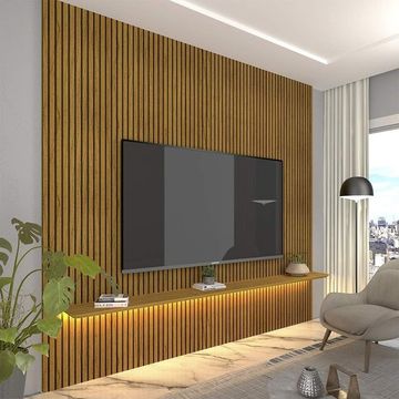 Painel requinte 2,20m com led para tv ate 75 bbbwwwbbb891