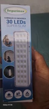 Lanterna de Emergência 30 LEDs Super Slim