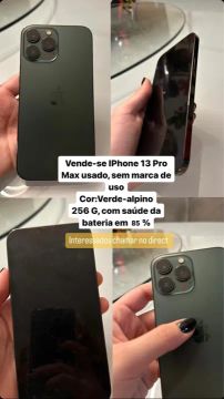 iPhone 13 Pro Max Verde - 256GB - Saúde da Bateria 85%