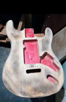 Guitarra Elétrica Corpo Madeira Bruto para Montar