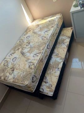 Cama Box bicama com Colchão - conjugada 