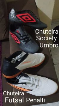 Chuteiras de Futsal - Society e Penalty,as duas