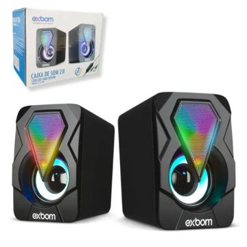 [NOVO]Oportunidade!Caixa de Som Gamer RGB 6W Exbom Led Star Fusion. Últimas Unidades!