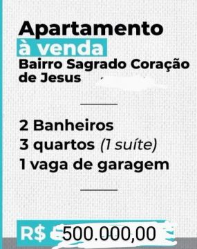 Vendo Apartamento a venda no Bairro Sagrado Coração de Jesus 