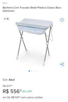 Banheira com trocador Galzerano 