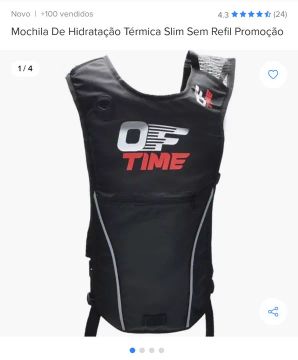 Mochila Hidratação Térmica Slim Off Time - Sem Refil