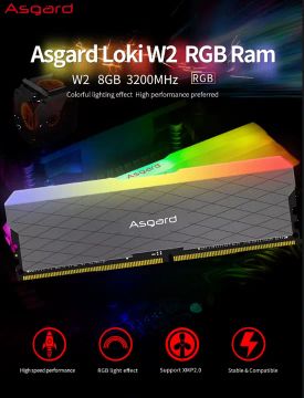 Asgard Memoria ram RGB ddr4 2x8gb 3200mhz