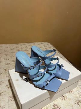 Sandálias plataforma azul