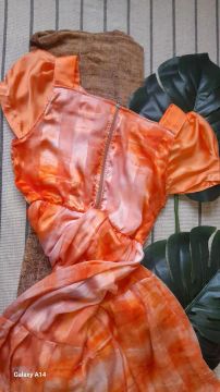 Vestido Laranja Tie Dye tam.GG