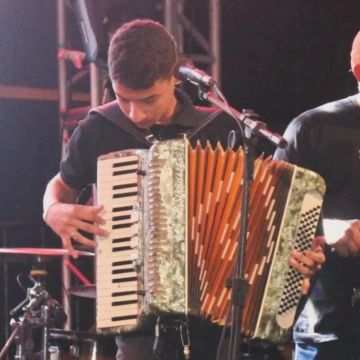 Acordeon, sanfona 80 baixos eletrificação profissional 