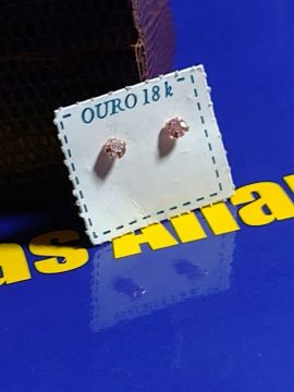 Brinco Infantil, Segundo Furo Ouro 18 K 3 mm Adulto