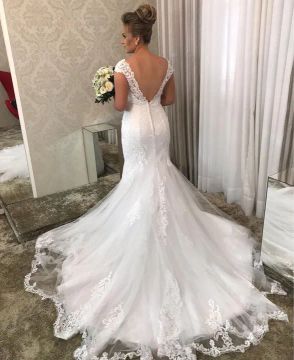 Vestido de noiva sereia renda