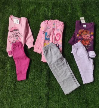 Kit 3 conjuntos outono /inverno Bebê Menina -Tamanho P