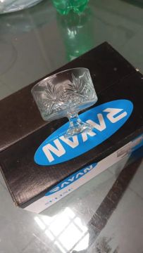 Conjunto de 6 Peças de Sobremesa em Vidro Cristal
