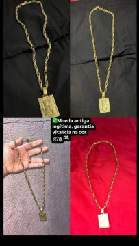 Corrente de moeda antiga legítima