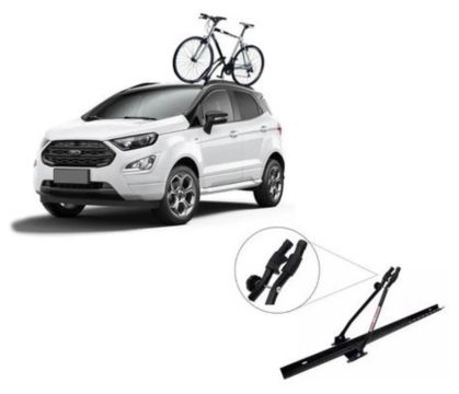 Suporte calha para 3 bicicletas - teto de carro 