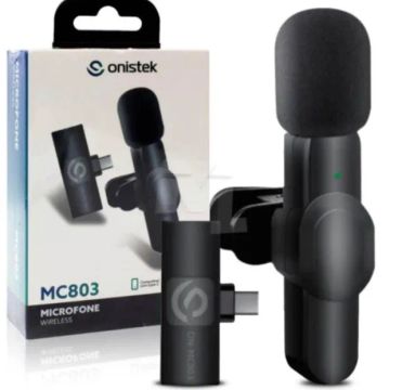 Microfone de Lapela Profissional com 2 Microfones