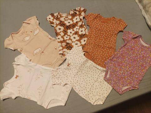 Lote de 6 bodys Carters de 3 meses