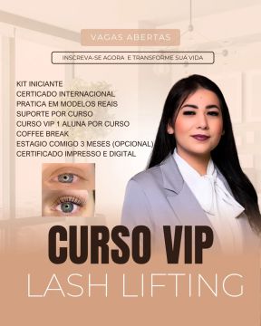 Curso VIP Lash Lifting - Aprenda a técnica e domine o mercado!