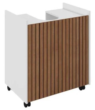Gabinete de banheiro para pia de coluna com prateleiras flex! Frete + montagem grátis