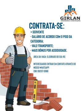 Servente/Ajudante de obras