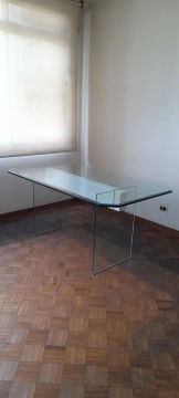 Mesa de Jantar de Vidro Transparente