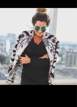 Jaqueta de Tigre Branca Carmen steffens 