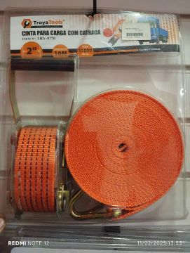 Cinta para Carga com Catraca 2'' 10M 11000 Libras - Nova