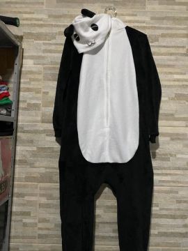 Macacão de Flanela Panda Adulto - Unissex
