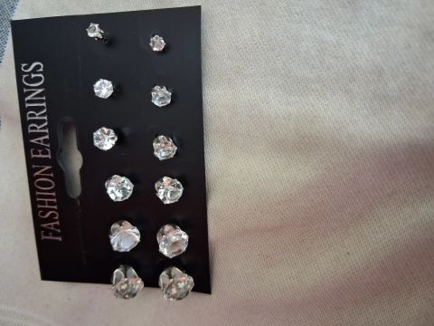 Brincos de Cristal - Kit com 6 pares
