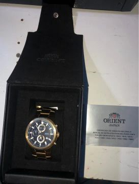 Relógio Orient Masculino Dourado Cronógrafo