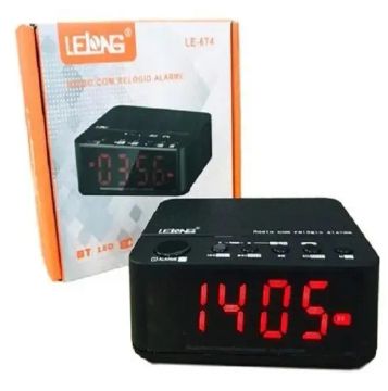 Rádio com Relógio Alarme Lelong (LE-674)