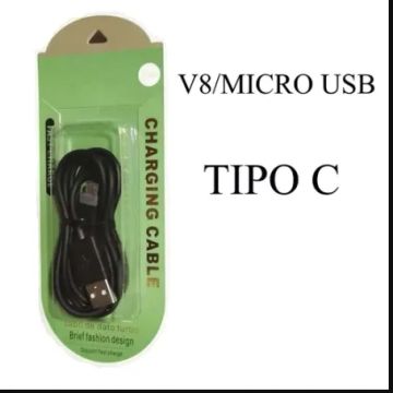 Cabo Carregador USB 25w - V8 ou Tipo C Fast charge - 1m