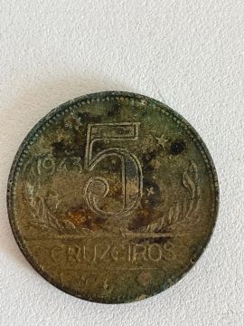 Moeda Brasileira de 5 Cruzeiros de 1943