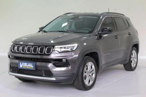 JEEP COMPASS LONGITUDE 1.3 TURBO T270 FLEX AUTOMÁTICO 6M - 2022 - CINZA