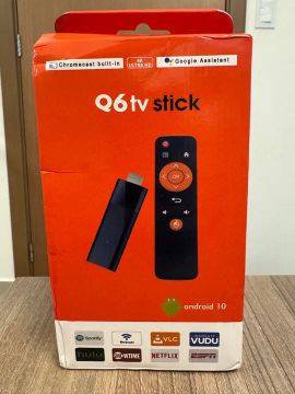 Q6tv Stick - Android TV + Brinde