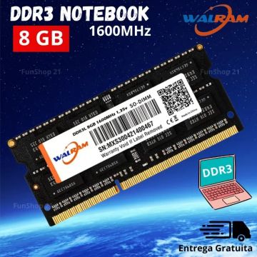 Memória DDR3 8GB 1600MHz (Notebook)