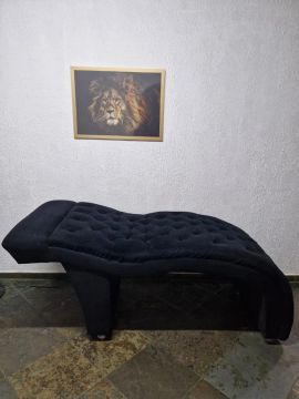 Divã de Luxo Preto - Conforto e Estilo
